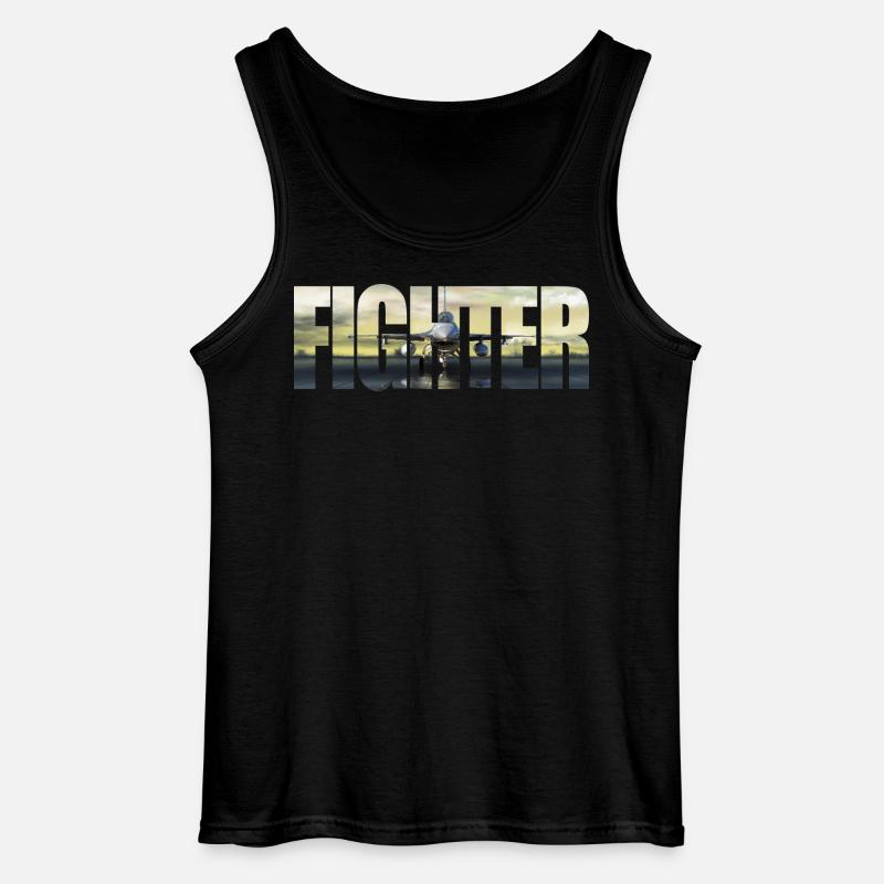 Fighter F-16 Fighting Falcon - Gildan Männer Tank Top - Schwarz