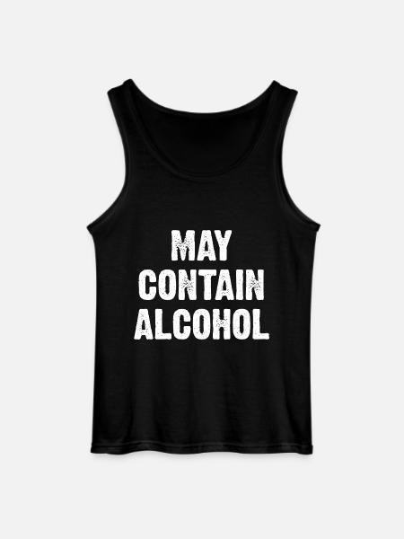 May Contain Alcohol - Gildan Men’s Tank Top - black