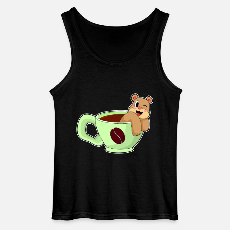 Bear Coffee - Gildan Men’s Tank Top - black
