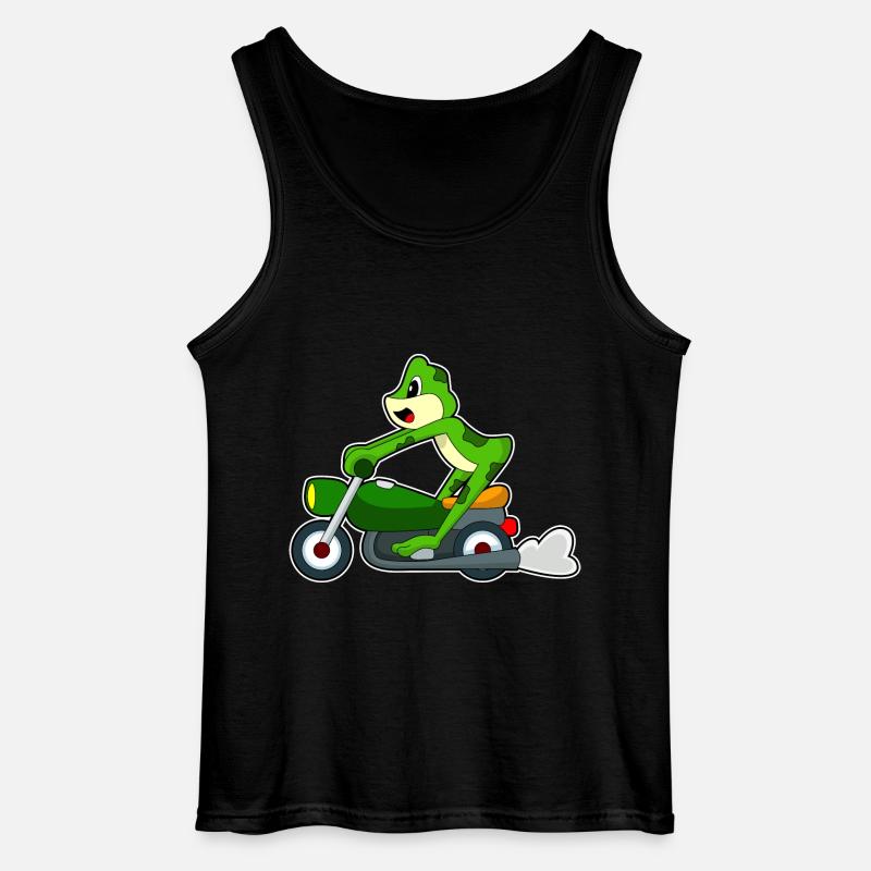 Frog Motorcycle - Gildan Men’s Tank Top - black