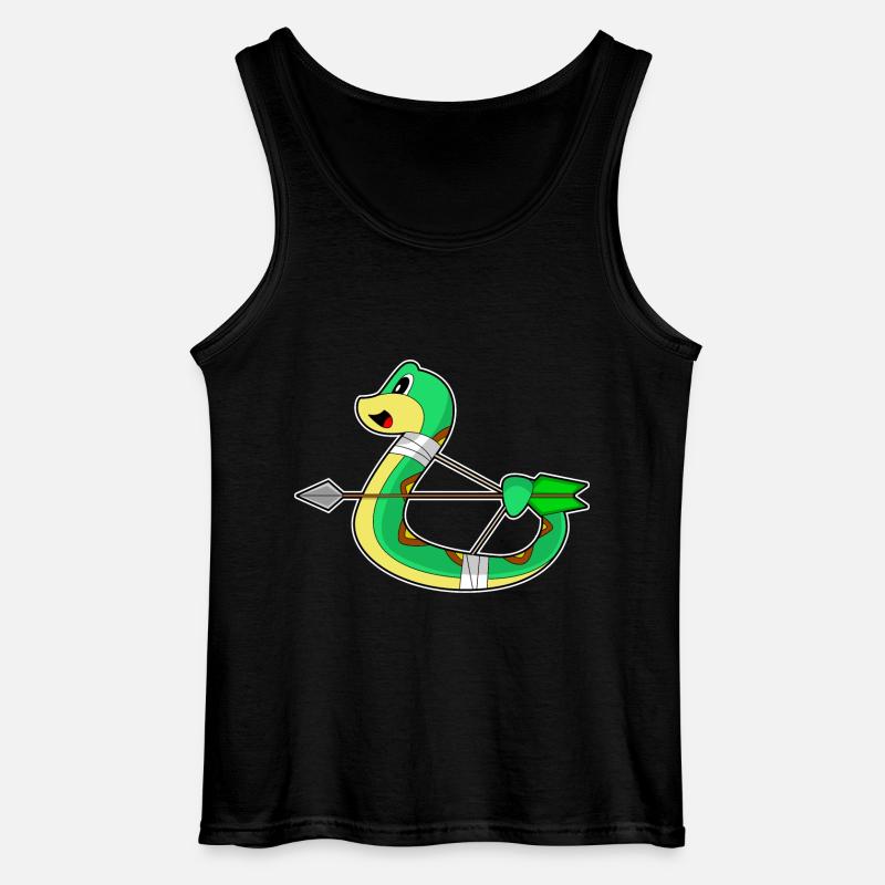 Snake Archer Bow - Gildan Men’s Tank Top - black