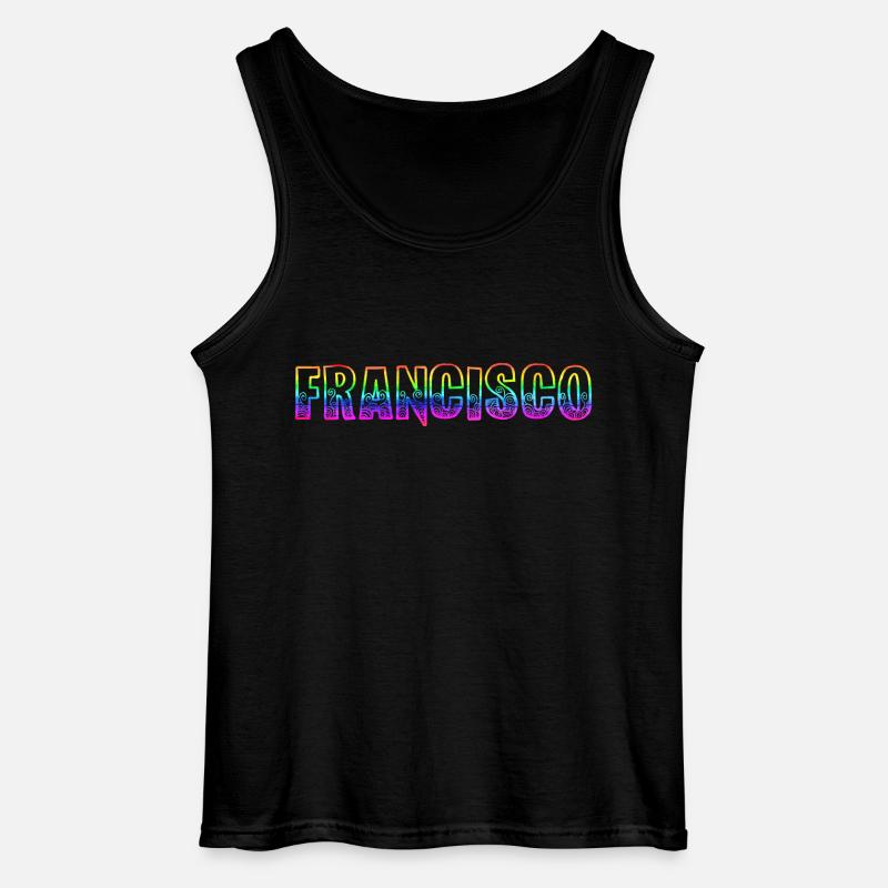 francisco rs regenbogen - Gildan Männer Tank Top - Schwarz