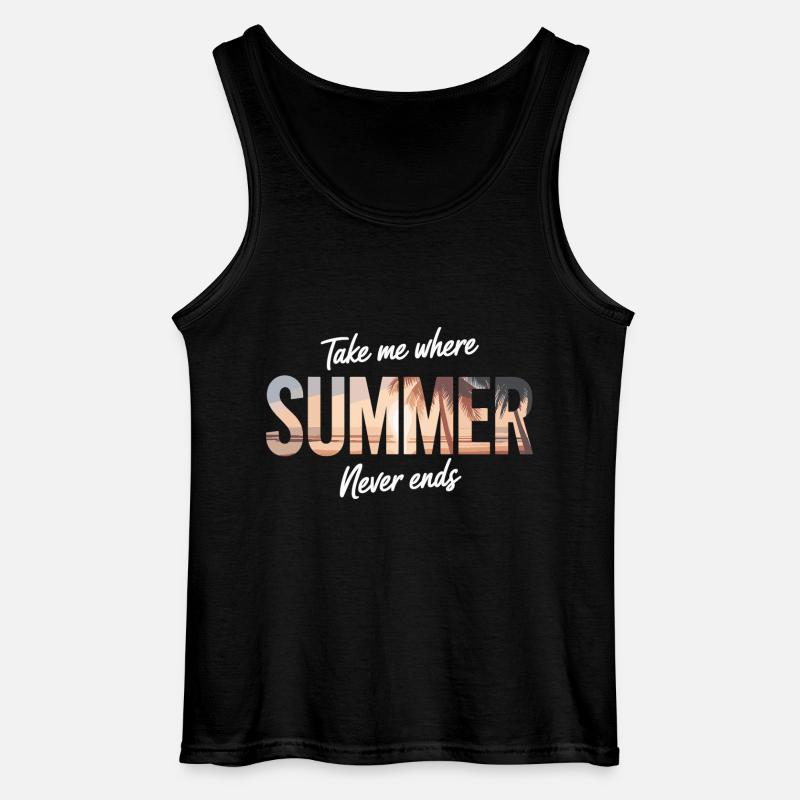 Where summer never ends - Gildan Men’s Tank Top - black