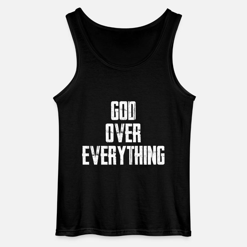 God Over Everything - Gildan Men’s Tank Top - black