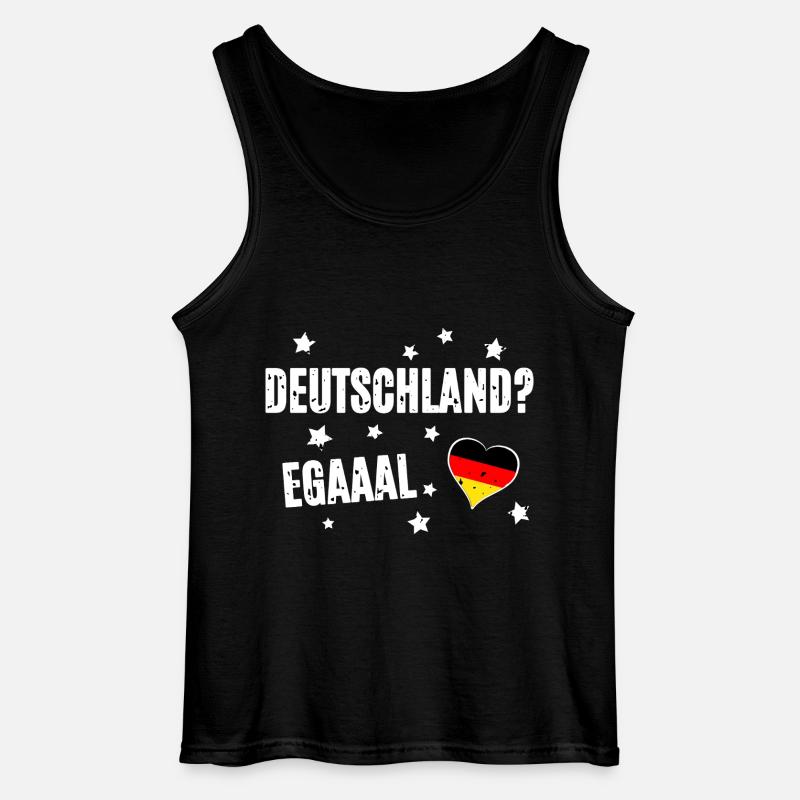 Lustiger Spruch Egal - Gildan Männer Tank Top - Schwarz