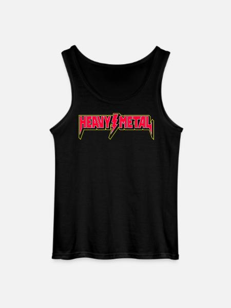 Heavy Metal Emblem with Lightning Bolt - Gildan Men’s Tank Top - black