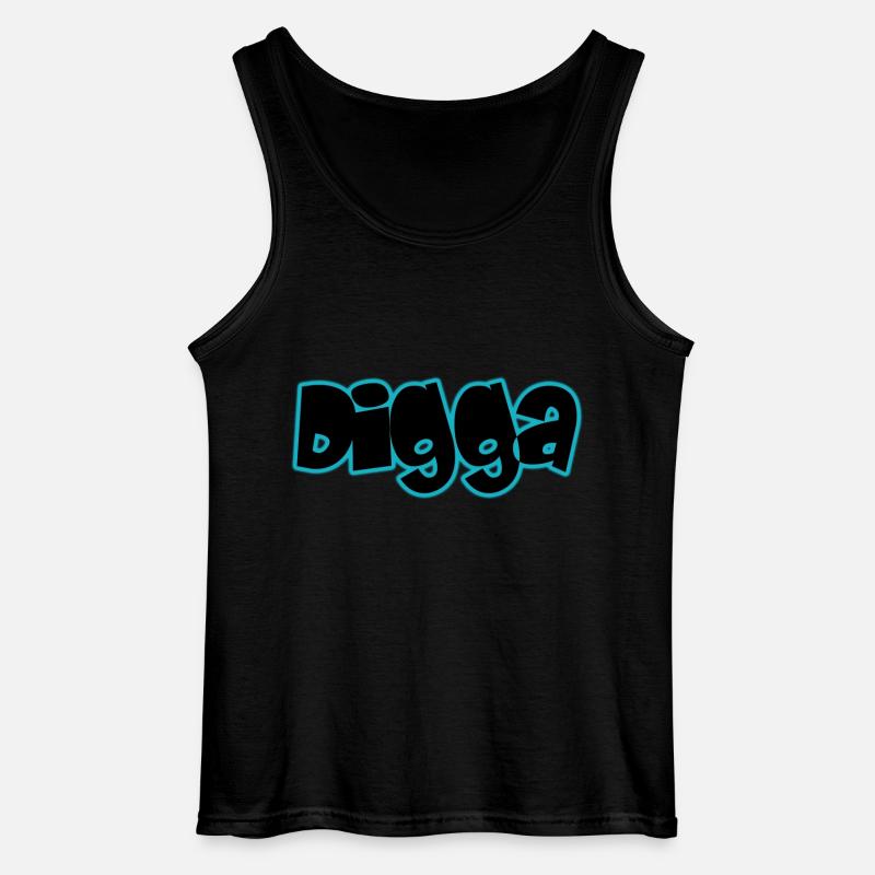 Digga - Gildan Männer Tank Top - Schwarz