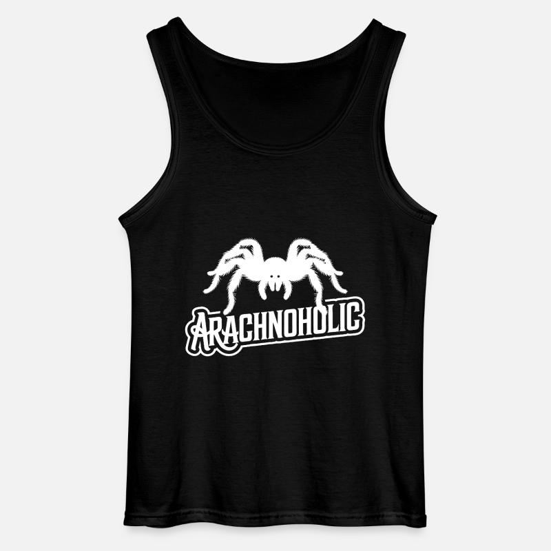 Arachnoholic große haarige Spinne Silhouette - Gildan Männer Tank Top - Schwarz
