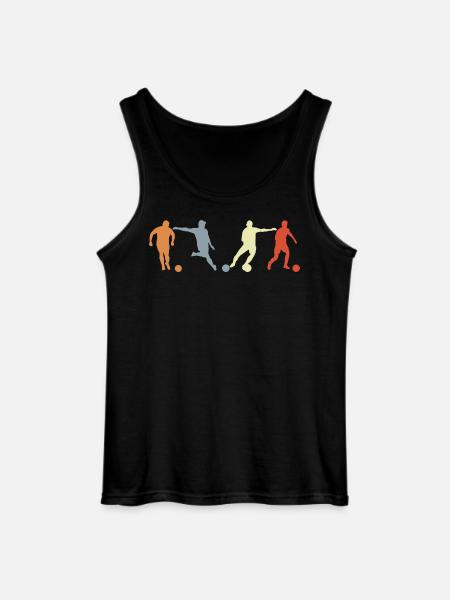 Soccer Player Drawing - Gildan Men’s Tank Top - black