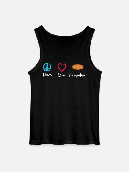Peace Love Trampoline - Gildan Men’s Tank Top - black