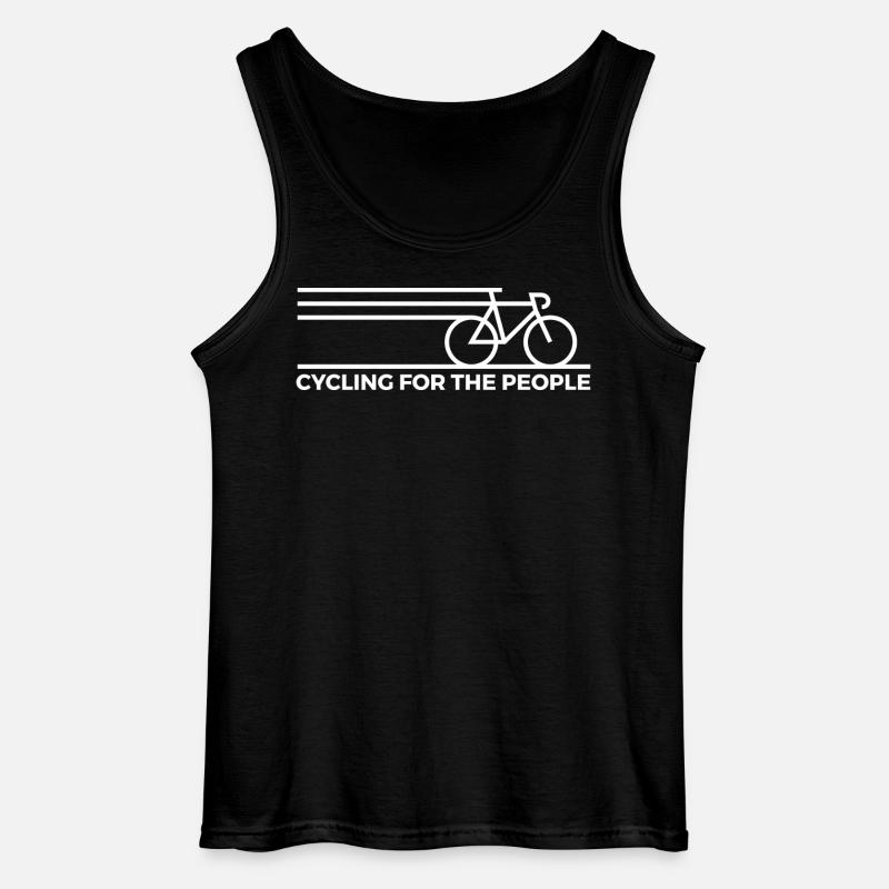 Dynamisches Fahrrad-Line-Art-Design - Gildan Männer Tank Top - Schwarz