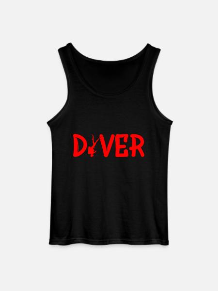 Diver Diving - Gildan Männer Tank Top - Schwarz