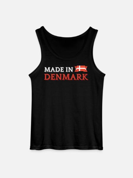 Made in Denmark, Danish pride - Gildan Men’s Tank Top - black
