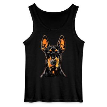 Dobermann Hunde Motiv Wachhund Stolze Dobermänner - Gildan Männer Tank Top - Schwarz - Vorne - AI Model Male 185 dark (185cm)