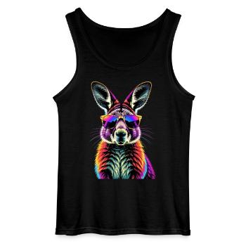 Wallaby Australie Outback Kangourou doux sauvage - Débardeur Gildan Homme - noir - Devant - AI Model Male 185 dark (185cm)