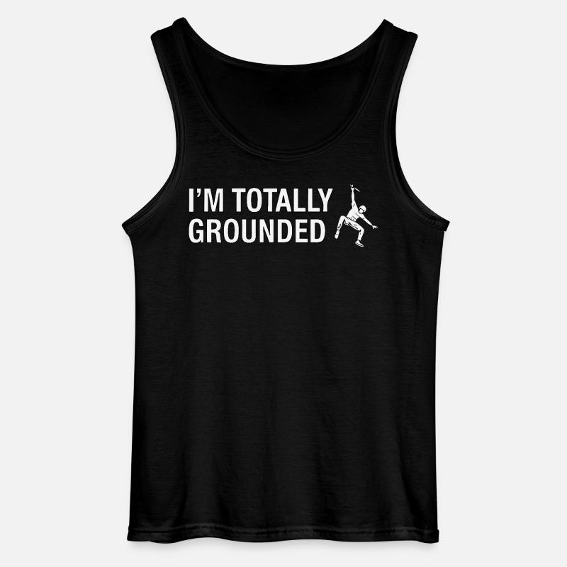 Totally Grounded Klettern - Gildan Männer Tank Top - Schwarz