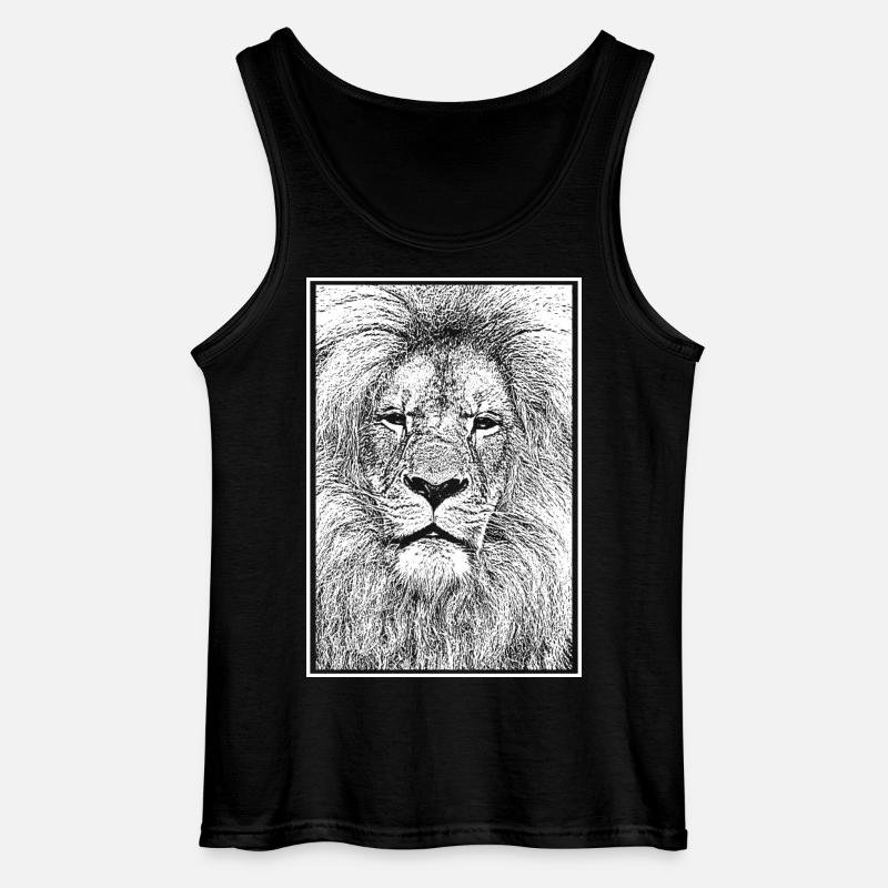 Prächtiger Löwe - Gildan Männer Tank Top - Schwarz