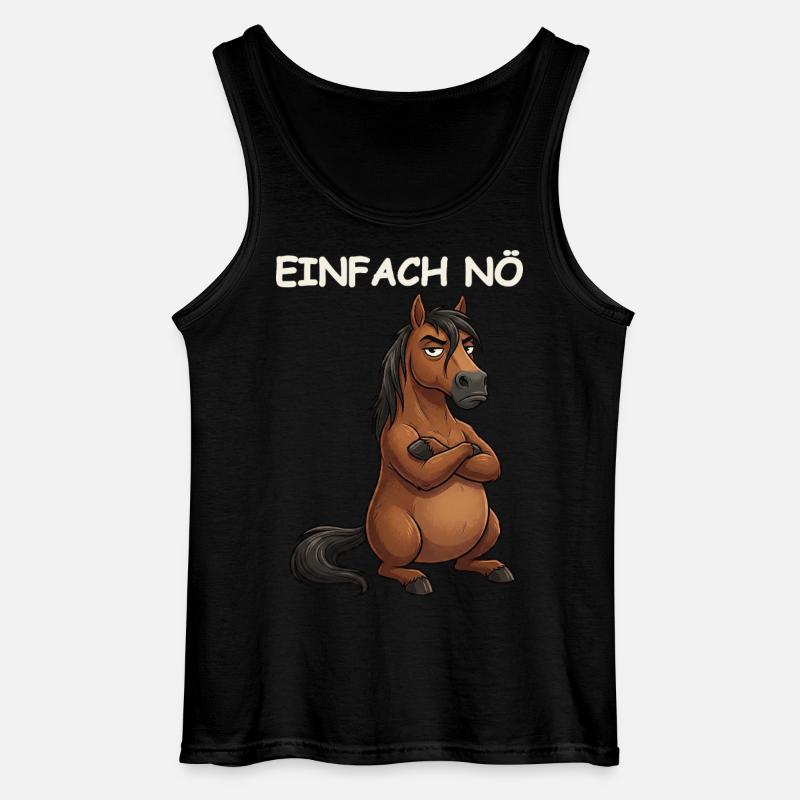 Pferd Lustiger Spruch - Gildan Männer Tank Top - Schwarz