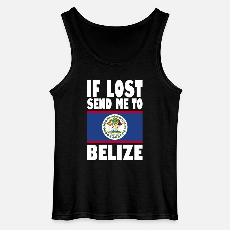 Belize Flagge Spruch - Gildan Männer Tank Top - Schwarz