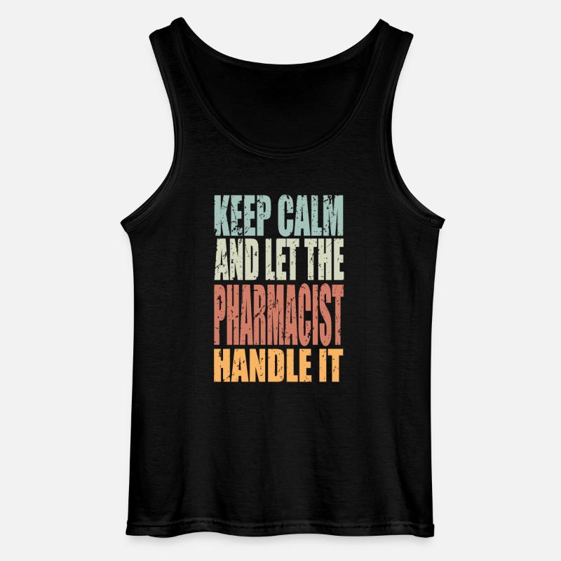 Keep Calm Apotheker Spruch - Gildan Männer Tank Top - Schwarz
