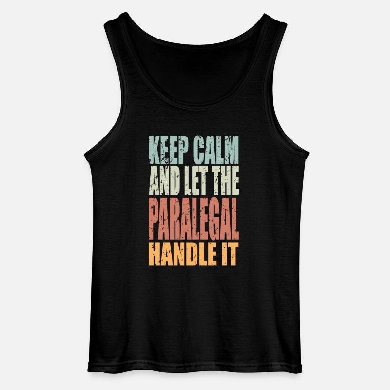 Keep Calm Rechtsanwaltsfachangestellte Spruch - Gildan Männer Tank Top - Schwarz