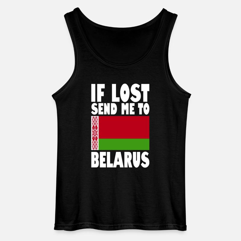 Belarus Flagge Spruch - Gildan Männer Tank Top - Schwarz