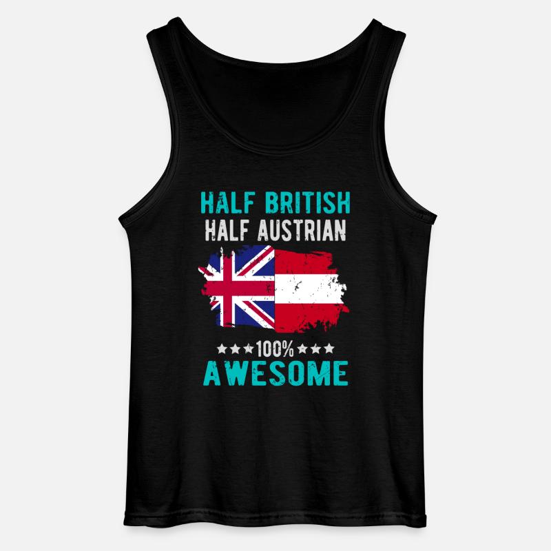 Half British Half Austrian - Gildan Men’s Tank Top - black