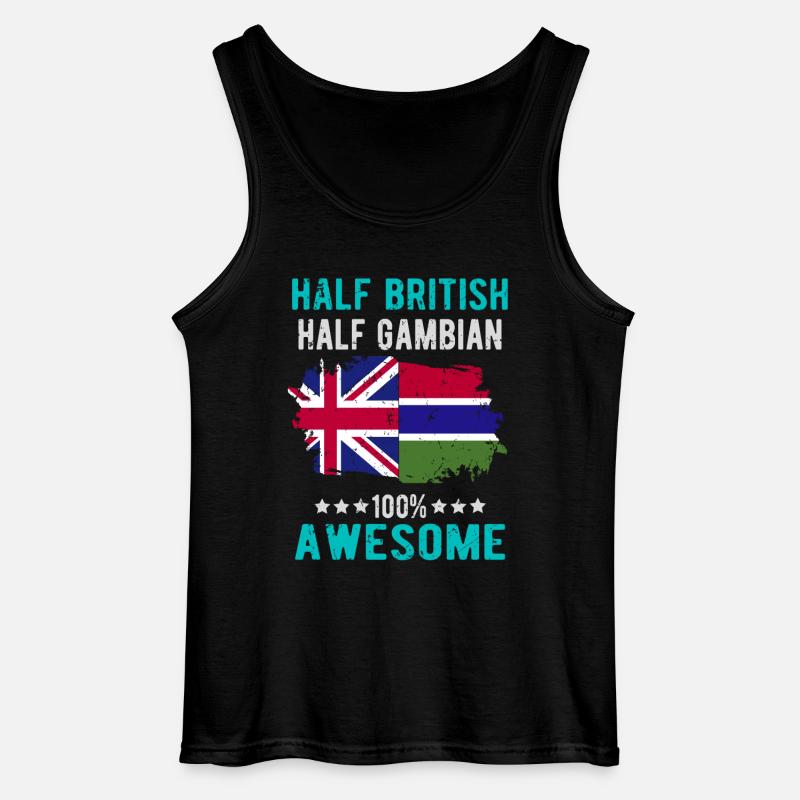 Halb Brite Halb Gambier - Gildan Männer Tank Top - Schwarz