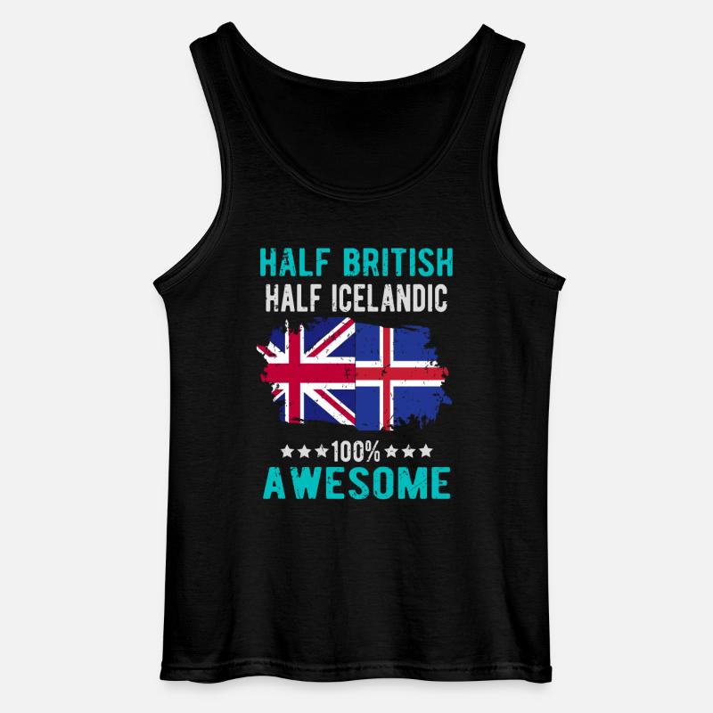 Half British Half Icelander - Gildan Men’s Tank Top - black