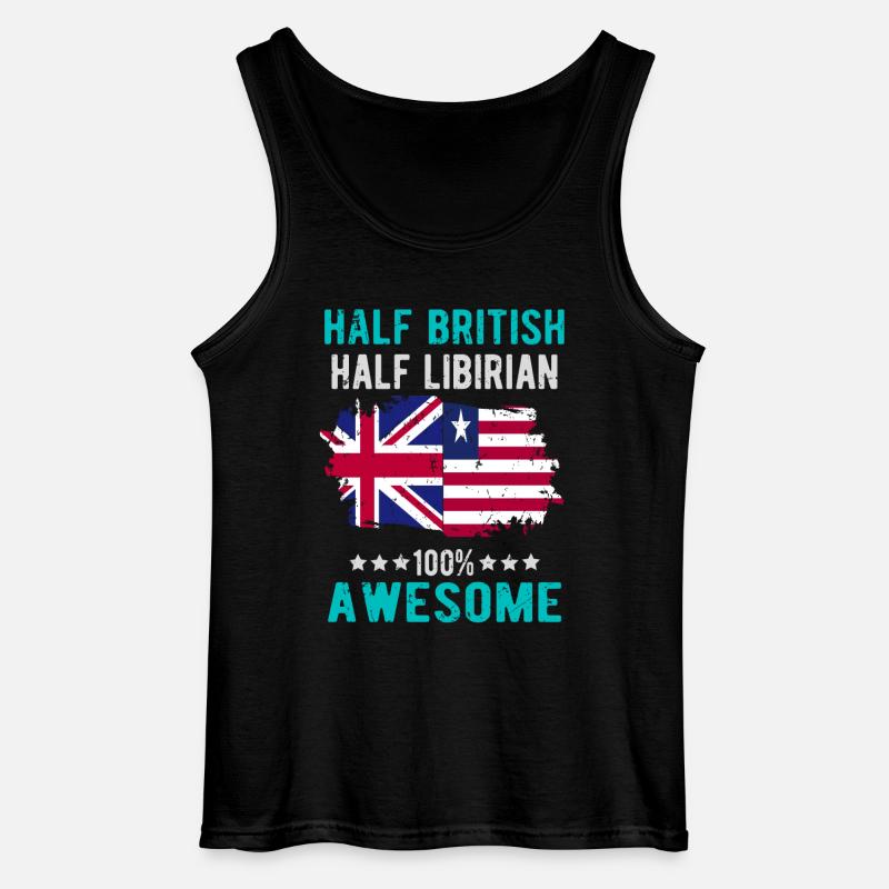 Halb Brite Halb Libyer - Gildan Männer Tank Top - Schwarz