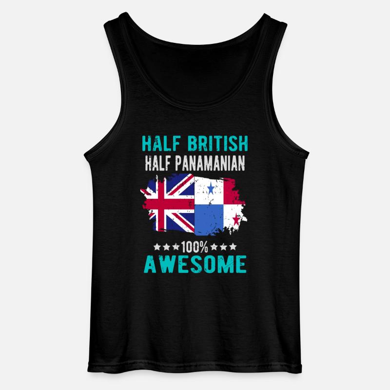 Halb Brite Halb Panamese - Gildan Männer Tank Top - Schwarz