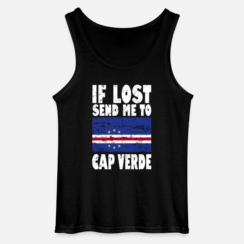 Cap Verde Flagge Spruch - Gildan Männer Tank Top - Schwarz
