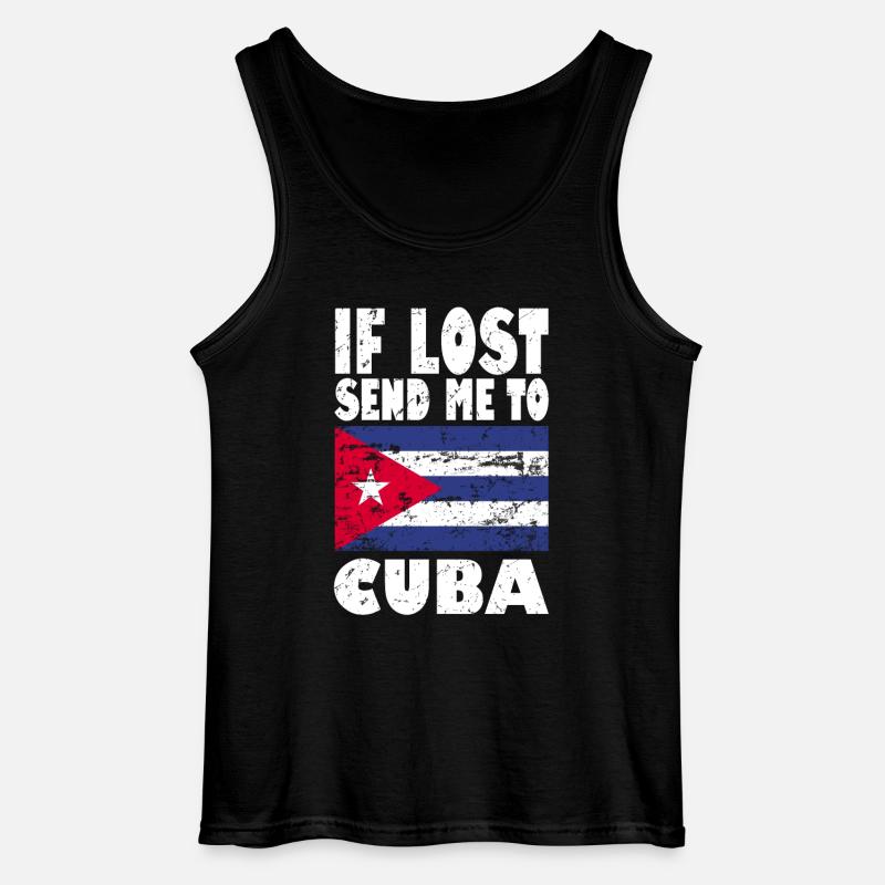 Cuba Flag Saying - Gildan Men’s Tank Top - black