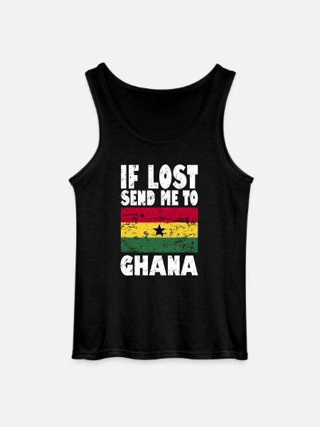 Ghana Flag Saying - Gildan Men’s Tank Top - black