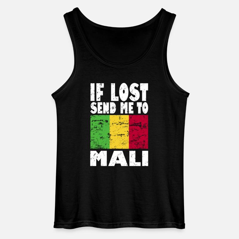 Mali Flagge Spruch - Gildan Männer Tank Top - Schwarz