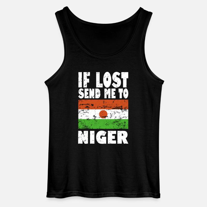 Niger Flagge Spruch - Gildan Männer Tank Top - Schwarz