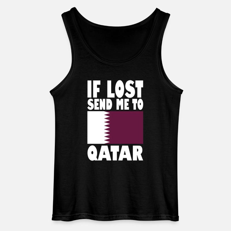 Katar Flagge Spruch - Gildan Männer Tank Top - Schwarz