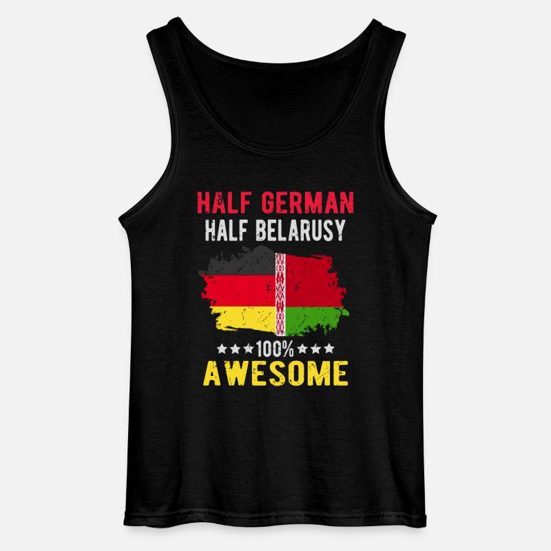Half German Half Belarusian - Gildan Men’s Tank Top - black