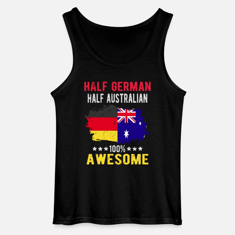 Half German Half Australian - Gildan Men’s Tank Top - black