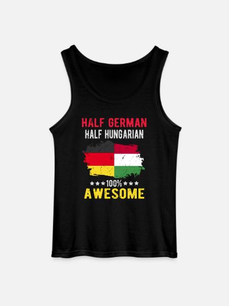 Half German Half Hungarian - Gildan Men’s Tank Top - black