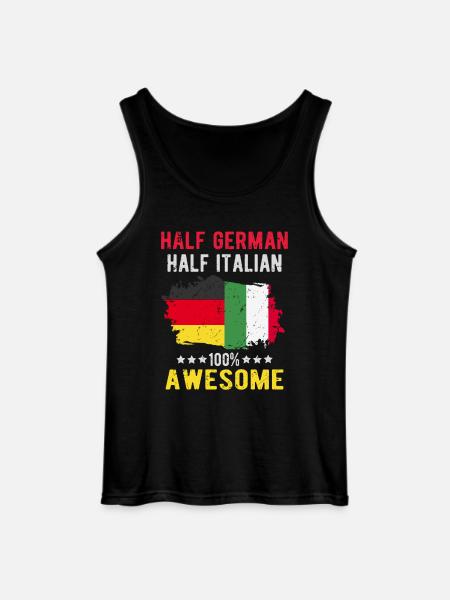 Half German Half Italian - Gildan Men’s Tank Top - black