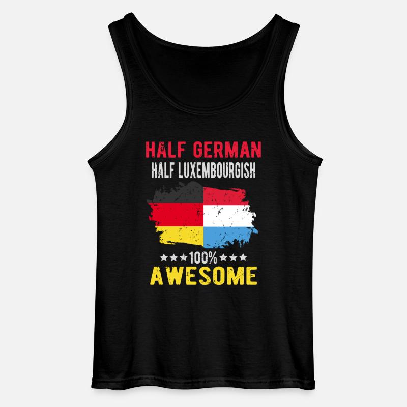 Half German Half Luxembourger - Gildan Men’s Tank Top - black