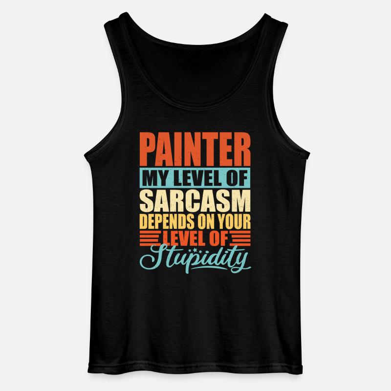 Painter sarcasm Funny Painter - Gildan Men’s Tank Top - black