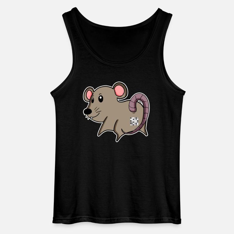 rumpa - mus rumpe - Gildan singlet for menn - svart