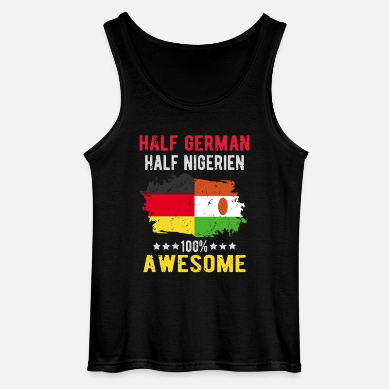 Half German Half Nigerien - Gildan Men’s Tank Top - black