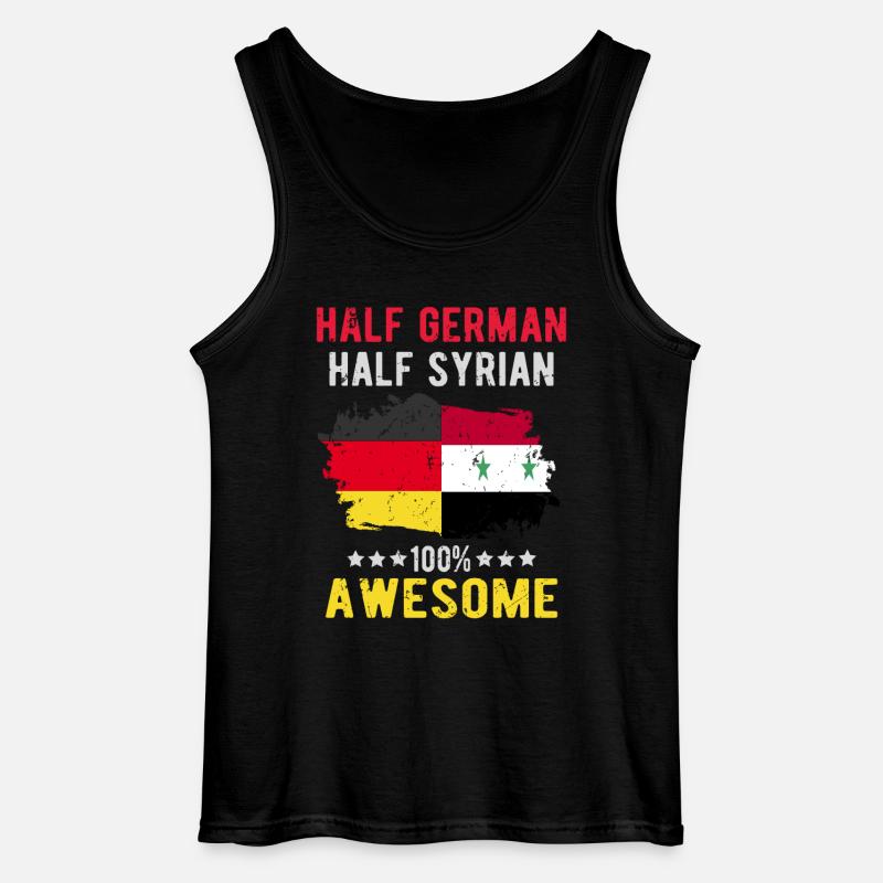 Half German half Syrian - Gildan Men’s Tank Top - black