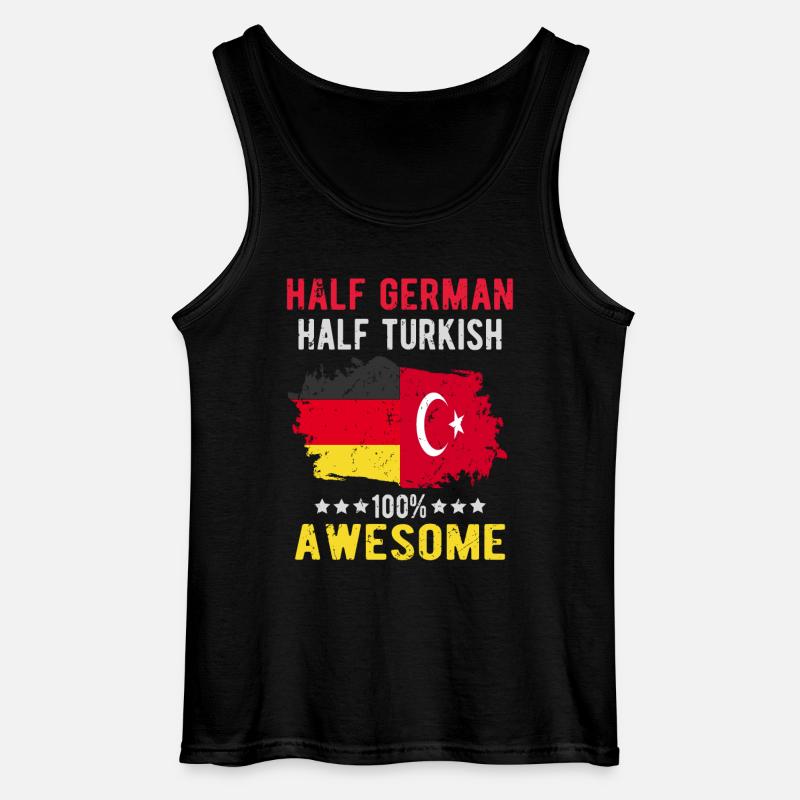 Half German half Turk - Gildan Men’s Tank Top - black