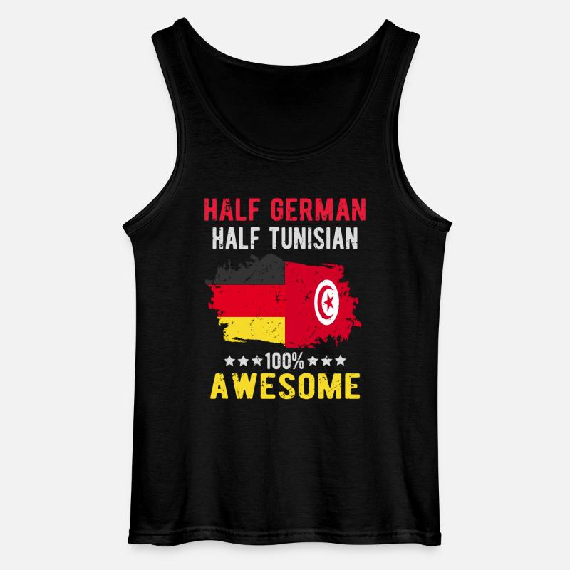 Half German half Tunisian - Gildan Men’s Tank Top - black