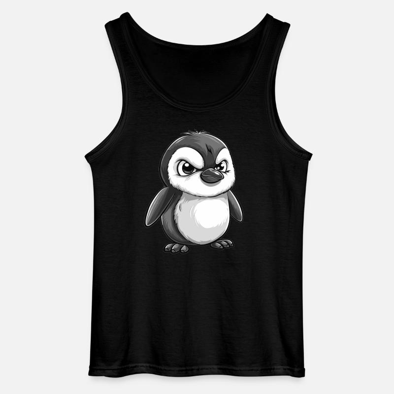 Grummeliger Pinguin - Gildan Männer Tank Top - Schwarz