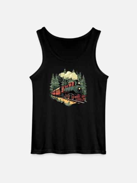 Waldzug im Sonnenlicht - Gildan Männer Tank Top - Schwarz